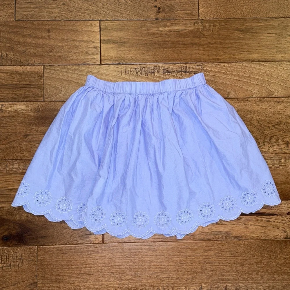 GAP KIDS Girls Purple Eyelet Border Skirt - Size M (8) - 100% Cotton